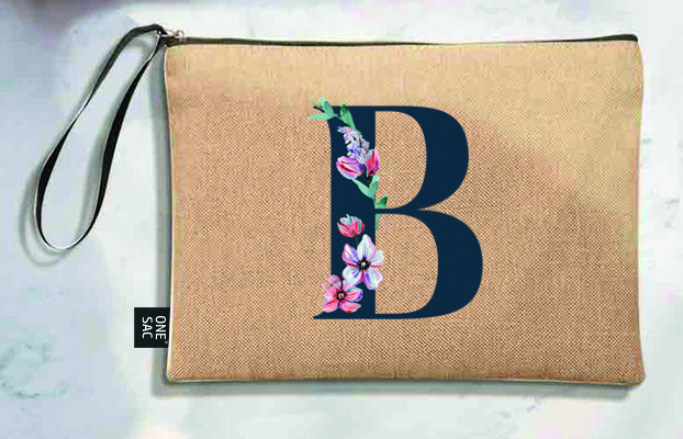 Bolso de mano letra b una pieza (diseño variado) (25×18×1 )